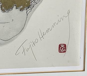 Amazon.co.jp: フジ子ヘミング 天使 銅版画 直筆サイン入り 限定 ♪ 7